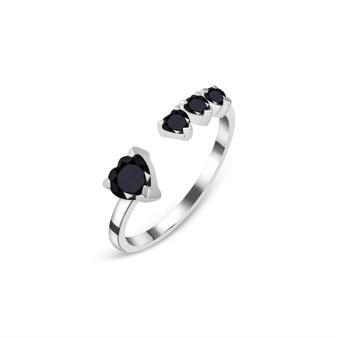 Black Tourmaline Ring-(BLS-SR-2747.)